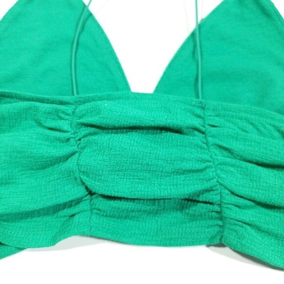 URBAN OUTFITTERS Uo Virgo Twist-front Cami Crop Top Mermaid Turquoise Green XS - Picture 4 of 6